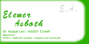 elemer asboth business card